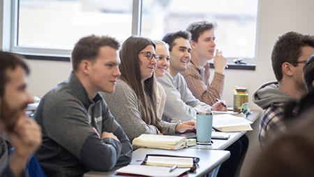 Students in a classroom.