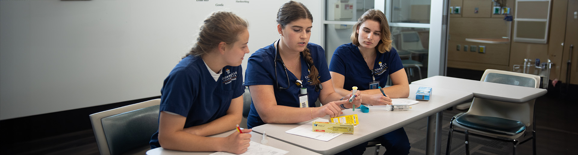 Nursing students at Cedarville University prepare for a career in healthcare.