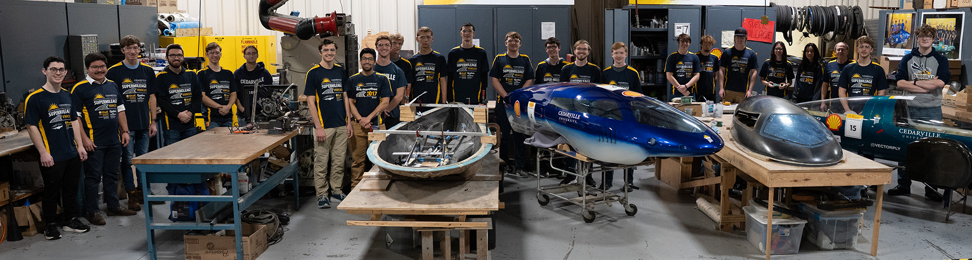 2025 Cedarville University Shell Supermileage team.