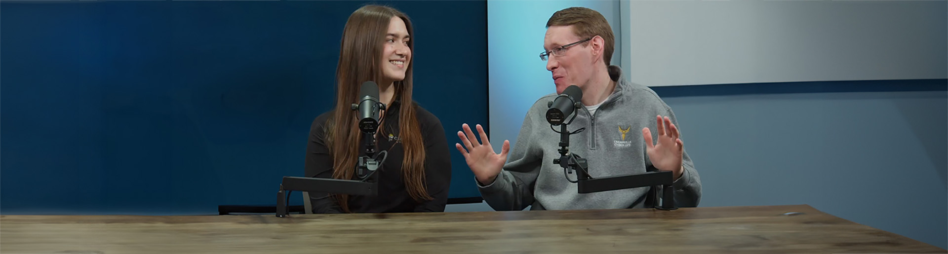 Emily Wollschlager and David Reid on the Cedarville Stories podcast.