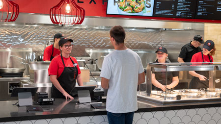 Students ordering at Panda Express