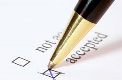 photo of admissions acceptance