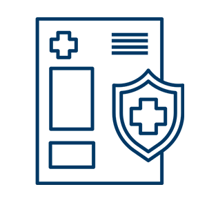 Icon of health insurance paper