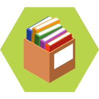 Stacked books icon.