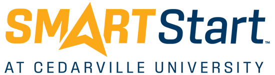 Smart Start at Cedarville University logo with arrow.